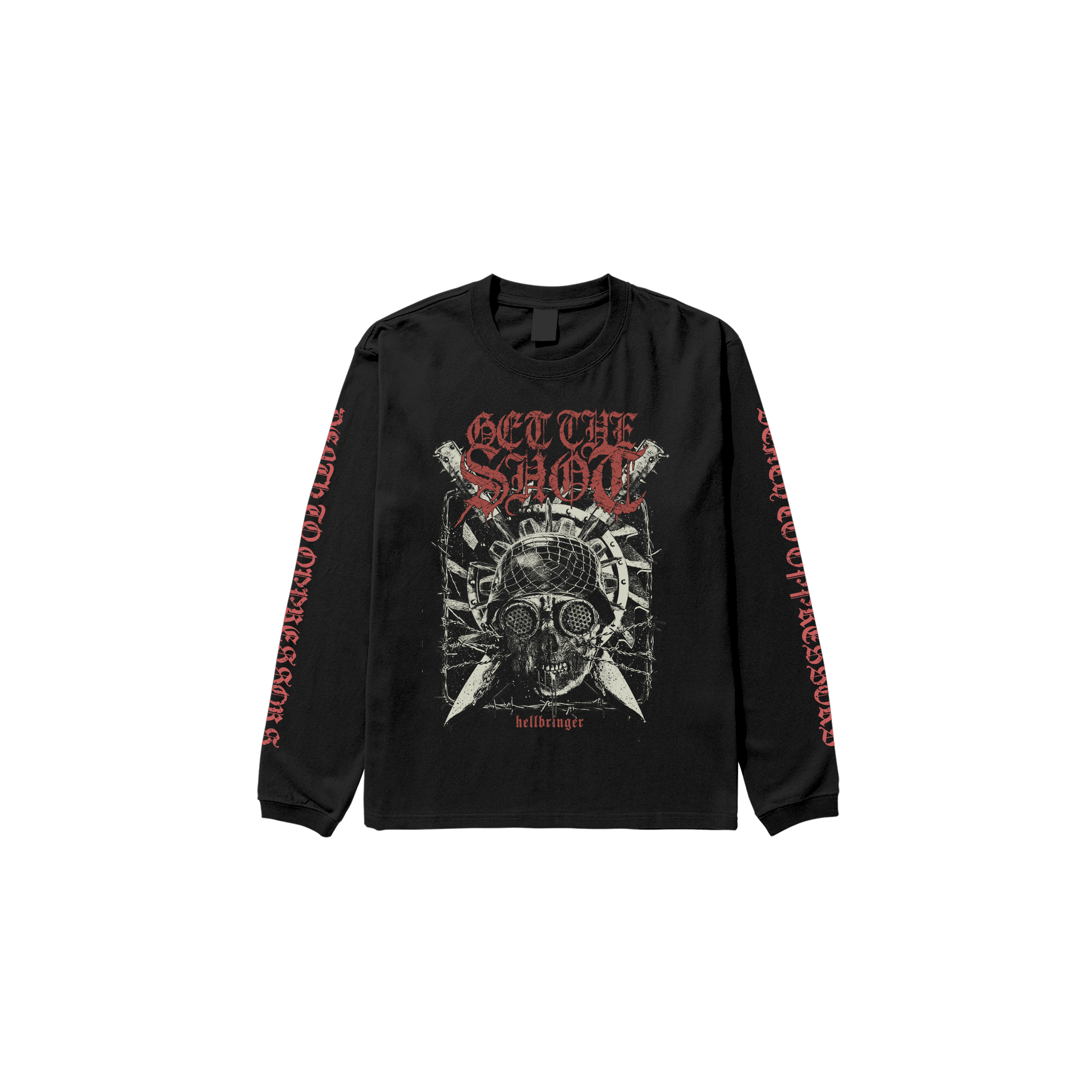 Get the shot “hellbringer” longsleeve (PRE-ORDER MON, SEPT 7)